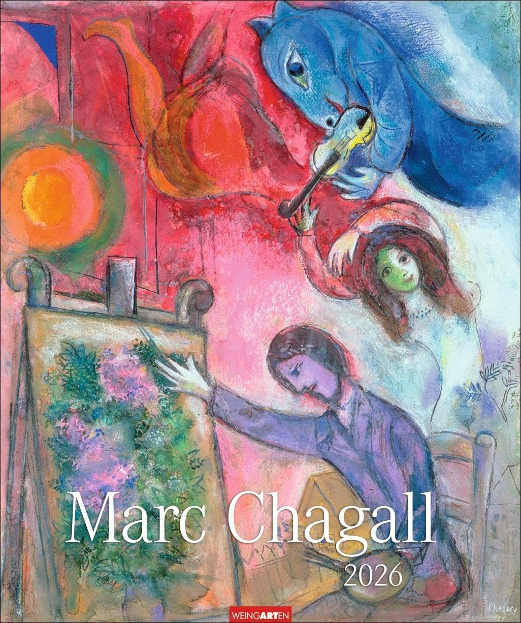 Marc Chagall Kalender 2026: Kunstvoller Wandkalender mit farbenprächtigen Meisterwerken des 20. Jahrhunderts. Großer Kunst-Kalender 2026. 46 x 55 cm. Hochformat Film, Art & Culture