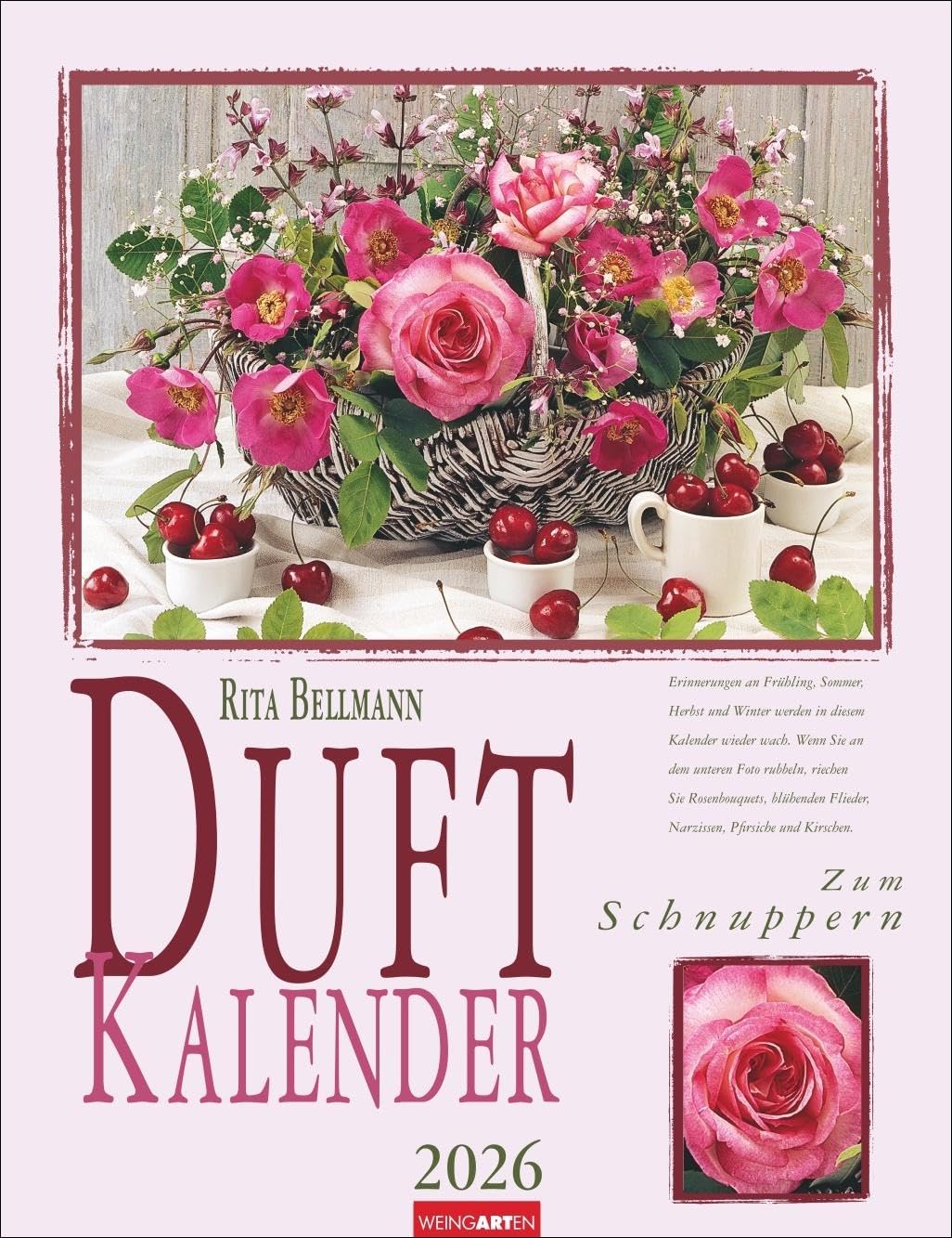 Duftkalender 2026: Hochwertiger Wandkalender mit zauberhaften Blumen-, Kräuter- und Früchtearrangements und wissenswerten Inforamtionen. Besonderer Kalender mit zarten Düften. 30x39 cm Leisure, Home & Garden
