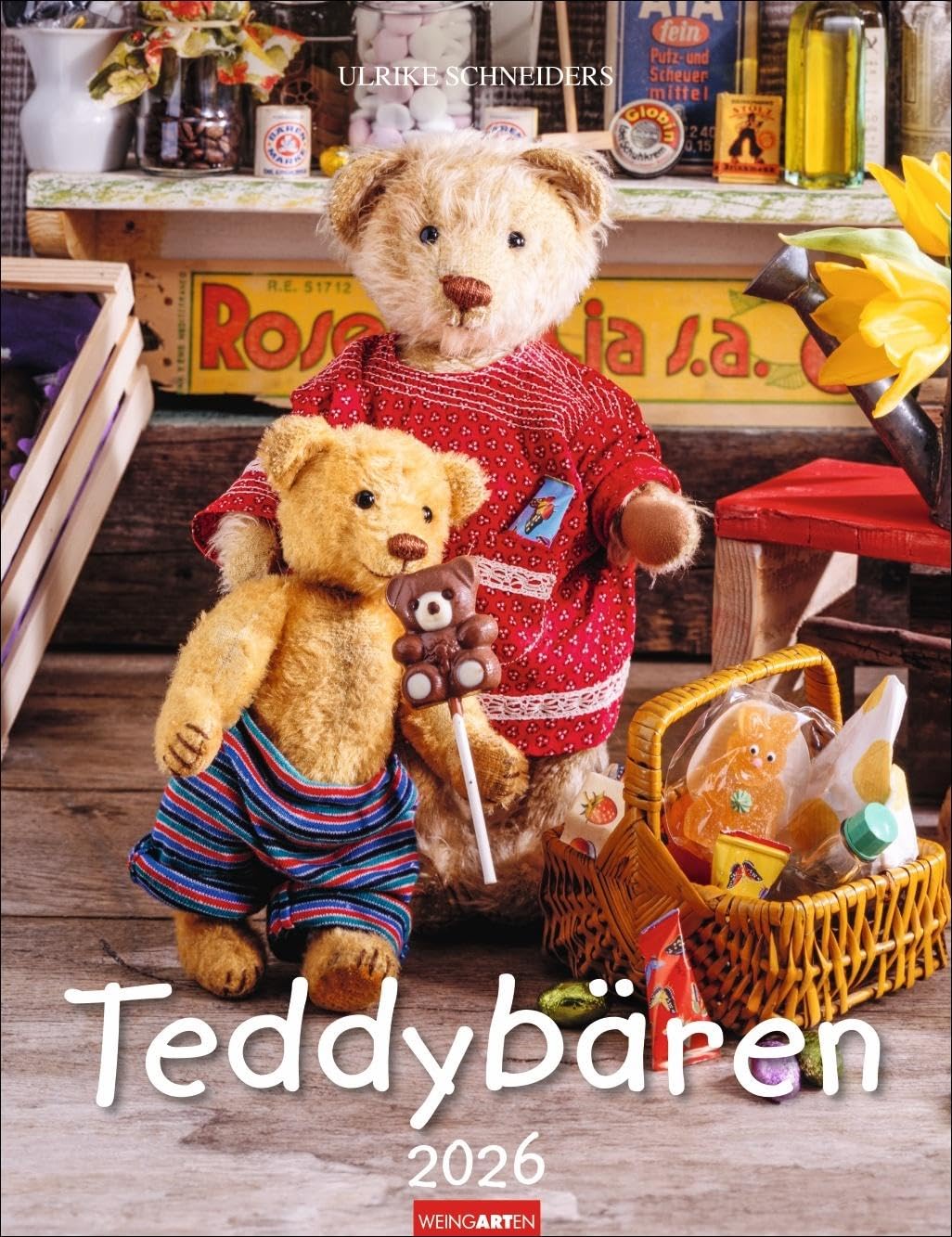 Teddybären Kalender 2026: Foto-Wandplaner mit niedlichen Teddys. Jeden Monat ein liebevoll arrangiertes Bären-Foto im Format 30 x 39 cm. Mit Platz zum Eintragen. Hobbies & Crafts