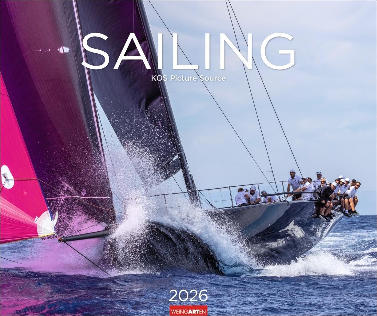 Sailing Kalender 2026: Fotokalender mit beeindruckenden Segelaufnahmen. Jahres-Wandkalender 2026 XL im Querformat. Segel-Fotokalender 55 x 46 cm Leisure, Home & Garden