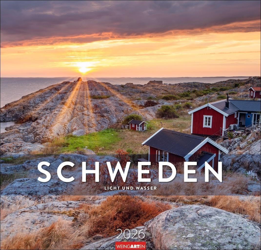 Schweden Kalender 2026 - Licht und Wasser: Reise-Kalender mit 12 atemberaubenden Fotografien schwedischer Landschaften. Romantischer Wandkalender 2026 ... 48 x 46 cm. (Reisekalender Weingarten) Leisure, Home & Garden