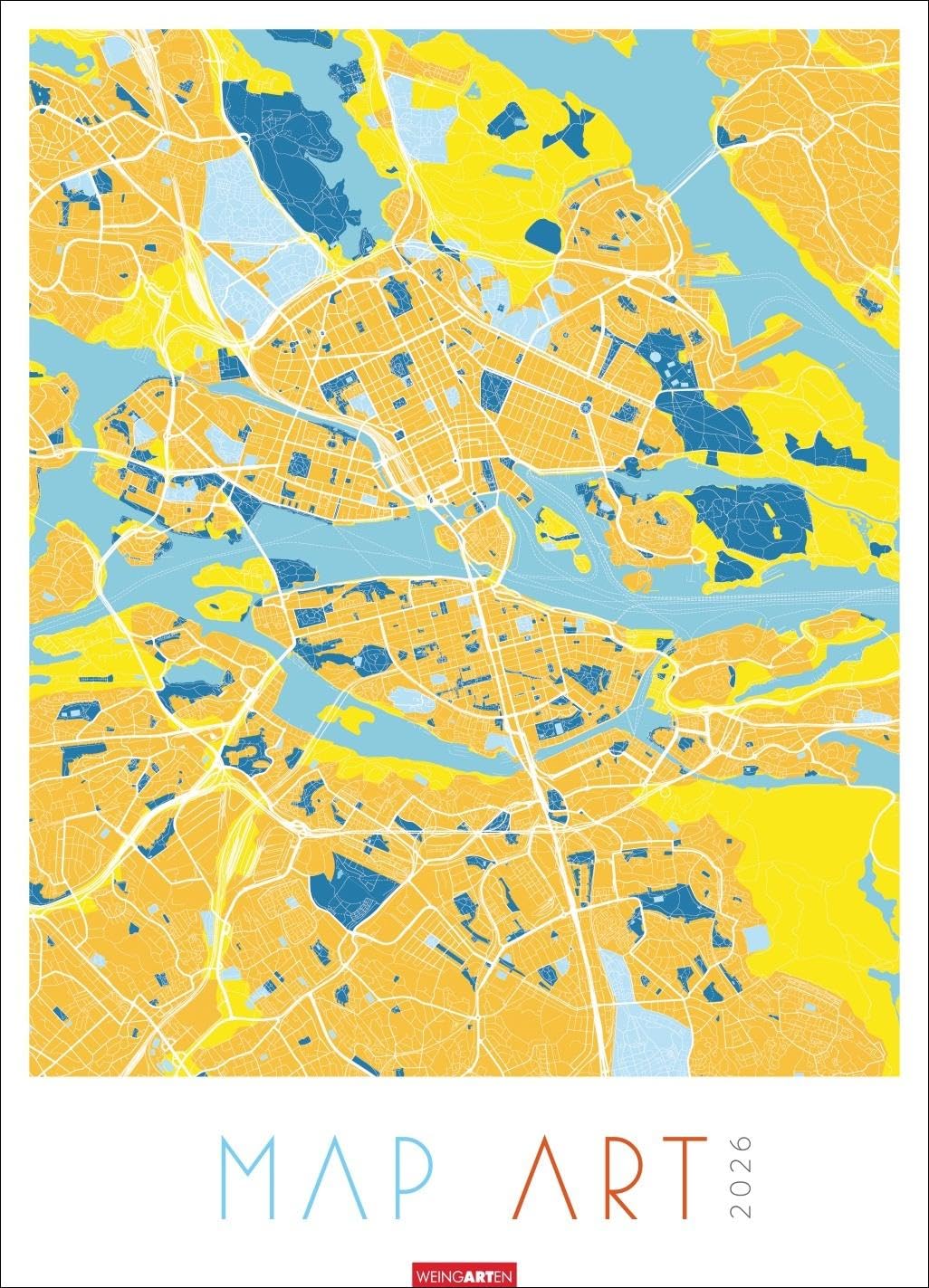 Map Art Kalender 2026: Jahres-Wandkalender 2026 im XXL-Format 49 x 68 cm. Stadtpläne aus aller Welt im dekorativen Look. Eindrucksvolle Kartenkunst im extra-großen Kalender (Reisekalender Weingarten) Film, Art & Culture