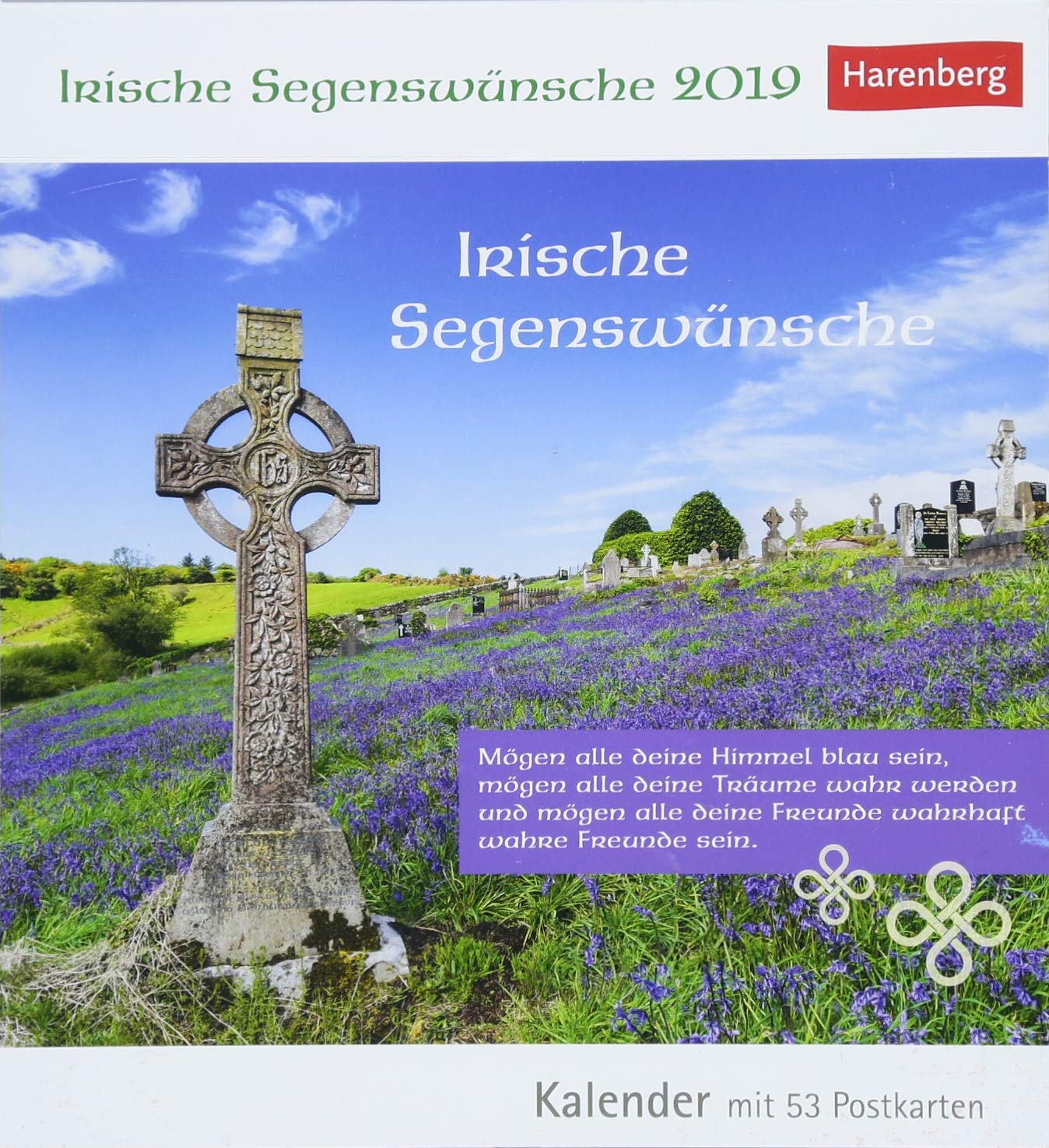 Irische Segenswünsche - Kalender 2019: Kalender mit 53 Postkarten Poetry