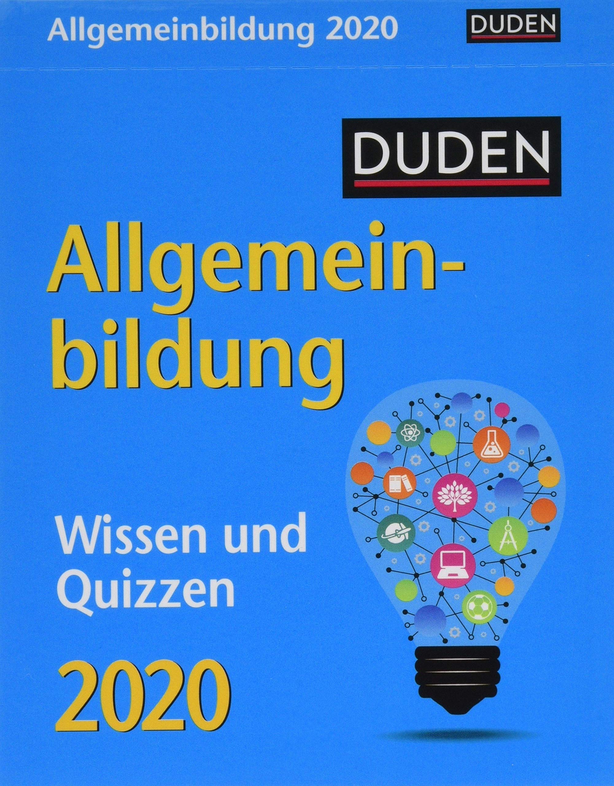 Duden Allgemeinbildung Duden. Tischkalender 2020. Tageskalendarium. Blockkalender. Format 11 x 14 cm: Wissen und Quizzen Leisure, Home & Garden