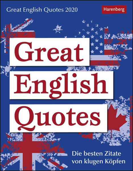 Great English Quotes Sprachkalender. Tischkalender 2020. Tageskalendarium. Blockkalender. Format 12,5 x 16 cm: Die besten Zitate von klugen Köpfen Leisure, Home & Garden