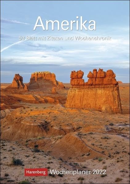 Amerika Kalender 2022: Wochenplaner, 53 Blatt mit Zitaten und Wochenchronik Leisure, Home & Garden
