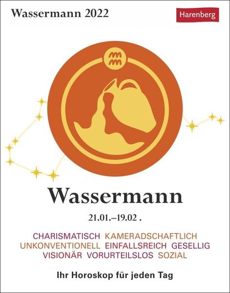 Wassermann Kalender 2022: Ihr Horoskop für jeden Tag Leisure, Home & Garden