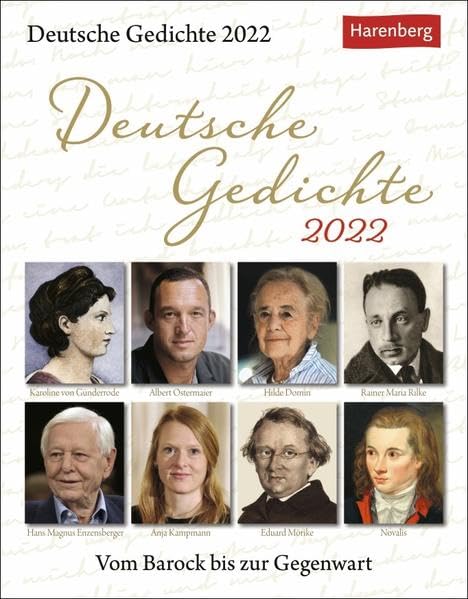 Deutsche Gedichte Kalender 2022: Vom Barock bis zur Gegenwart Poetry