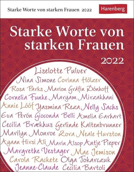 Starke Worte von starken Frauen Kalender 2022 Leisure, Home & Garden