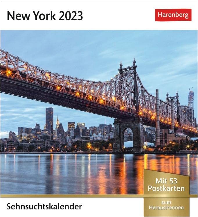 New York Sehnsuchtskalender 2023. Der Big Apple in einem kleinen Foto-Kalender für den Tisch. Aufstellkalender mit 53 Postkarten, jede Woche ein ... Aufhängen.: Wochenkalender mit 53 Postkarten Leisure, Home & Garden