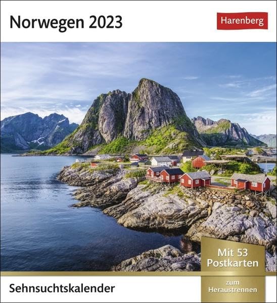 Norwegen Sehnsuchtskalender 2023. Urlaubsträume in einem Tischkalender im Postkartenformat. Jede Woche tolle Eindrücke verpackt in einen kleinen ... Aufhängen.: Wochenkalender mit 53 Postkarten Calendars