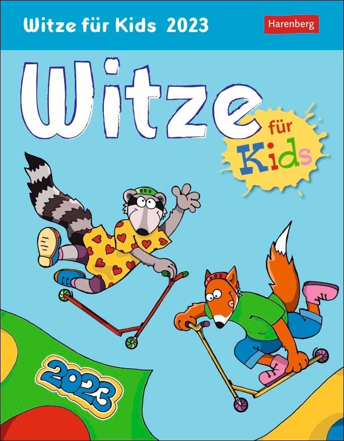 Witze für Kids Tagesabreißkalender 2023. Lustiger Tageskalender für Kinder. Humorvoller Tischkalender 2023 mit täglichen Kinder-Witzen. Kinder-Kalender zum Aufstellen. Leisure, Home & Garden