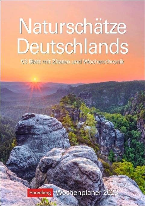 Naturschätze Deutschlands Wochenplaner 2023. Großer Foto-Wandkalender zum Eintragen. Landschaften-Kalender 2023 mit atemberaubenden Fotos. 25x35,5 cm. ... 53 Blatt mit Zitaten und Wochenchronik Leisure, Home & Garden