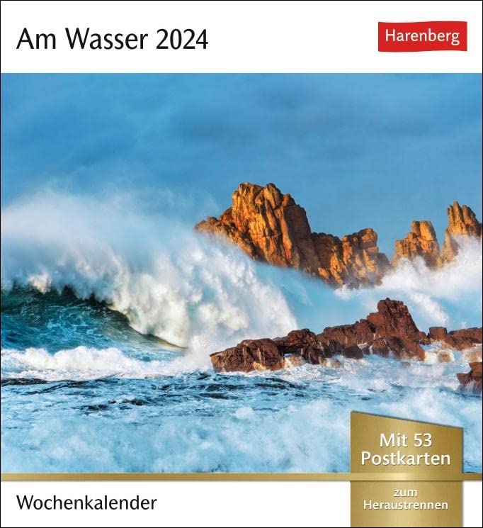 Am Wasser Postkartenkalender 2024. Kalender im Postkarten-Format zum Aufstellen. 53 Postkarten mit stimmungsvollen Motiven und Naturaufnahmen - zum ... Verschicken: Wochenkalender mit 53 Postkarten book