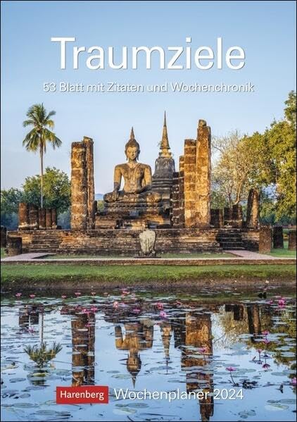 Traumziele 2024 Wochenplaner. Foto-Wandkalender zum Eintragen mit Urlaubsfeeling. Die schönsten Reiseziele in einem Kalender mit Wochenkalendarium: 53 Blatt mit Zitaten und Wochenchronik Leisure, Home & Garden
