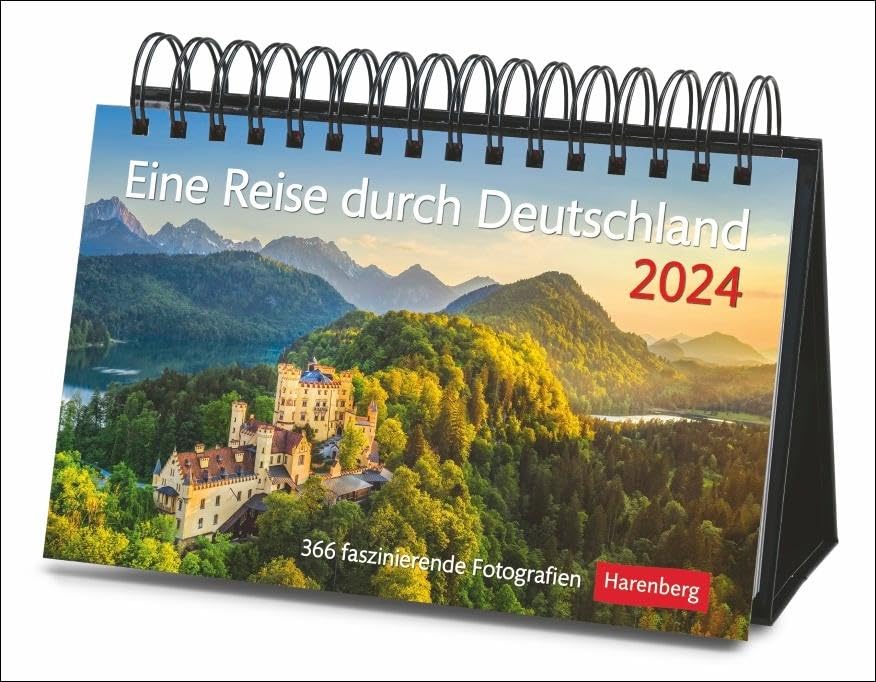 Eine Reise durch Deutschland Premiumkalender 2024. Tages-Tischkalender zum Umklappen, mit faszinierenden Eindrücken aus ganz Deutschland. Hochwertiger ... 2024: 366 faszinierende Fotografien Leisure, Home & Garden