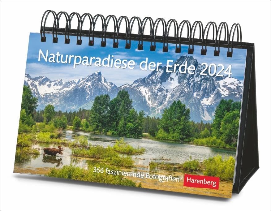 Naturparadiese der Erde Premiumkalender. Foto-Tischkalender 2024 mit atemberaubenden Naturaufnahmen für jeden Tag. Tagesabreißkalender für ... Texten: 366 faszinierende Fotografien Leisure, Home & Garden