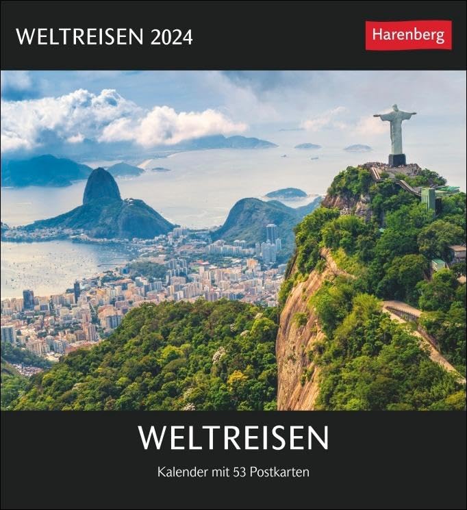 Weltreisen Postkartenkalender 2024. Jede Woche ein neues Traumziel im Postkartenformat. Fotokalender zum Aufstellen oder Aufhängen mit 53 Postkarten: Kalender mit 53 Postkarten Leisure, Home & Garden