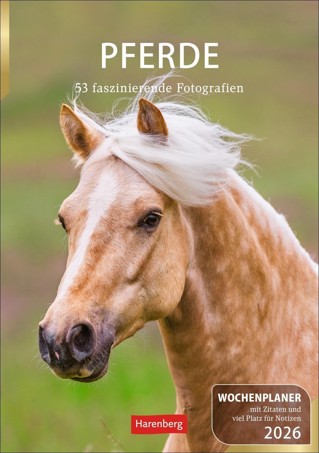 Pferde Wochenplaner 2026 - 53 faszinierende Fotografien: Wochenkalendarium, Zitate und Pferdefotos in einem praktischen Termin-Kalender. Funktion ... mit Raum für Notizen (Wochenplaner Harenberg) Pets
