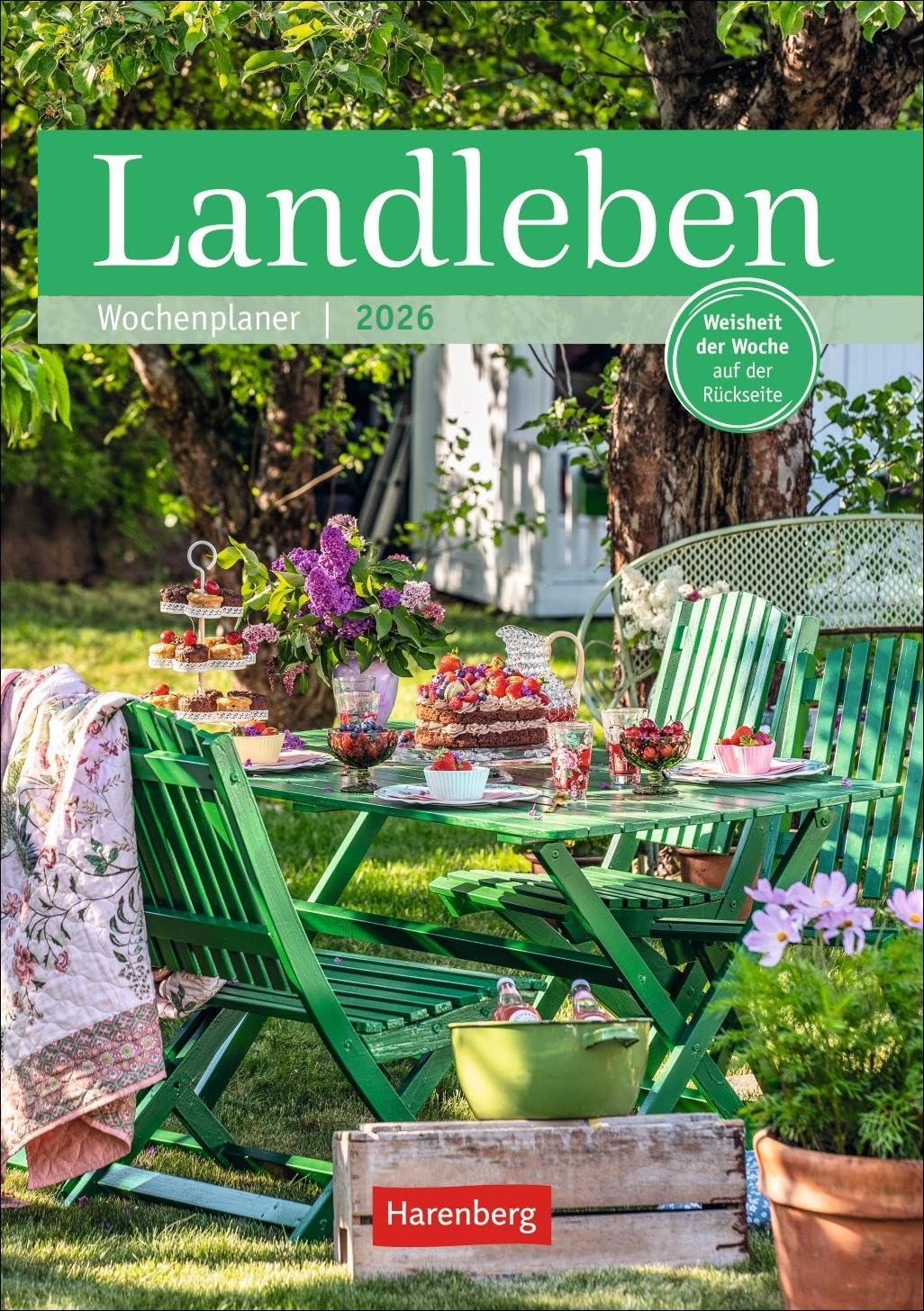 Landleben Wochenplaner 2026 - 53 Blatt mit Weisheit der Woche auf der Rückseite: Dekorativer Wandplaner zum Eintragen mit 53 idyllischen Fotos von ... Wand. 25 x 35,5 cm (Wochenplaner Harenberg) Leisure, Home & Garden