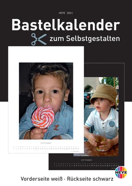 Bastelkalender zum Selbstgestalten klein 2011: Beidseitig verwendbar: Vorderseite weiß, Rückseite schwarz Hobbies & Crafts