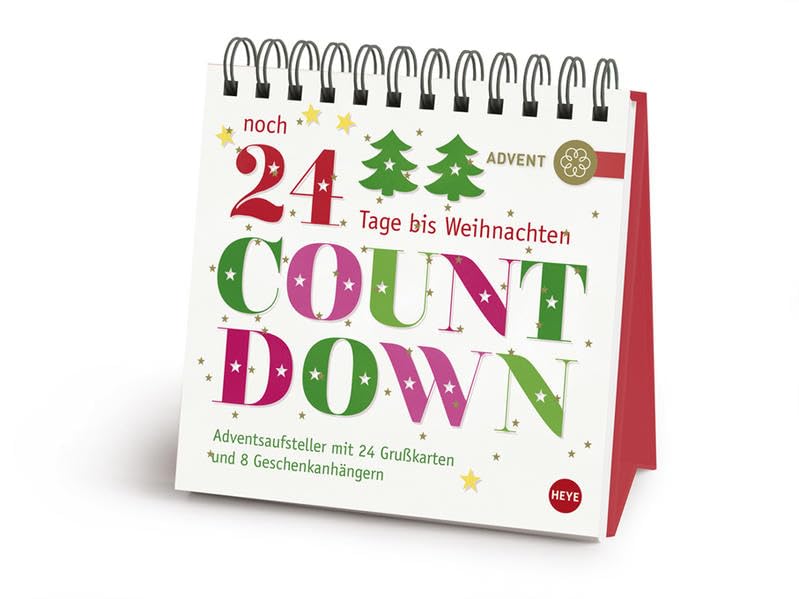 Countdown bis Weihnachten Adventsaufsteller: Mit 24 Grußkarten und 8 Geschenkanhängern Lifestyle