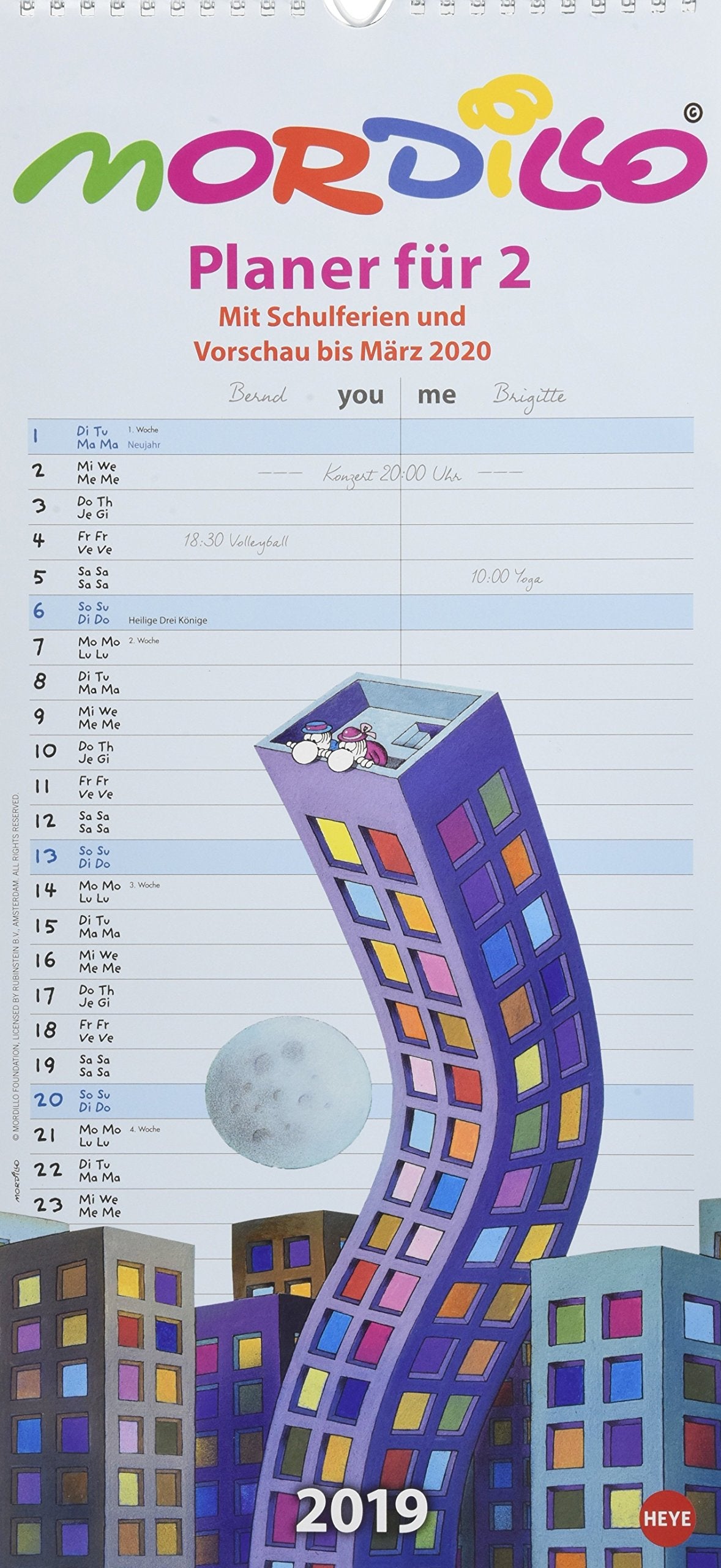 Mordillo Planer für zwei 2019 book