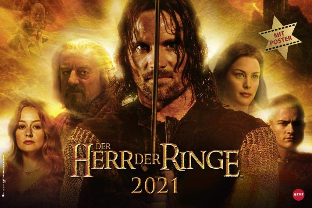 Der Herr der Ringe Broschur XL. Wandkalender 2020. Monatskalendarium. geheftet. Format 45 x 30 cm Leisure, Home & Garden