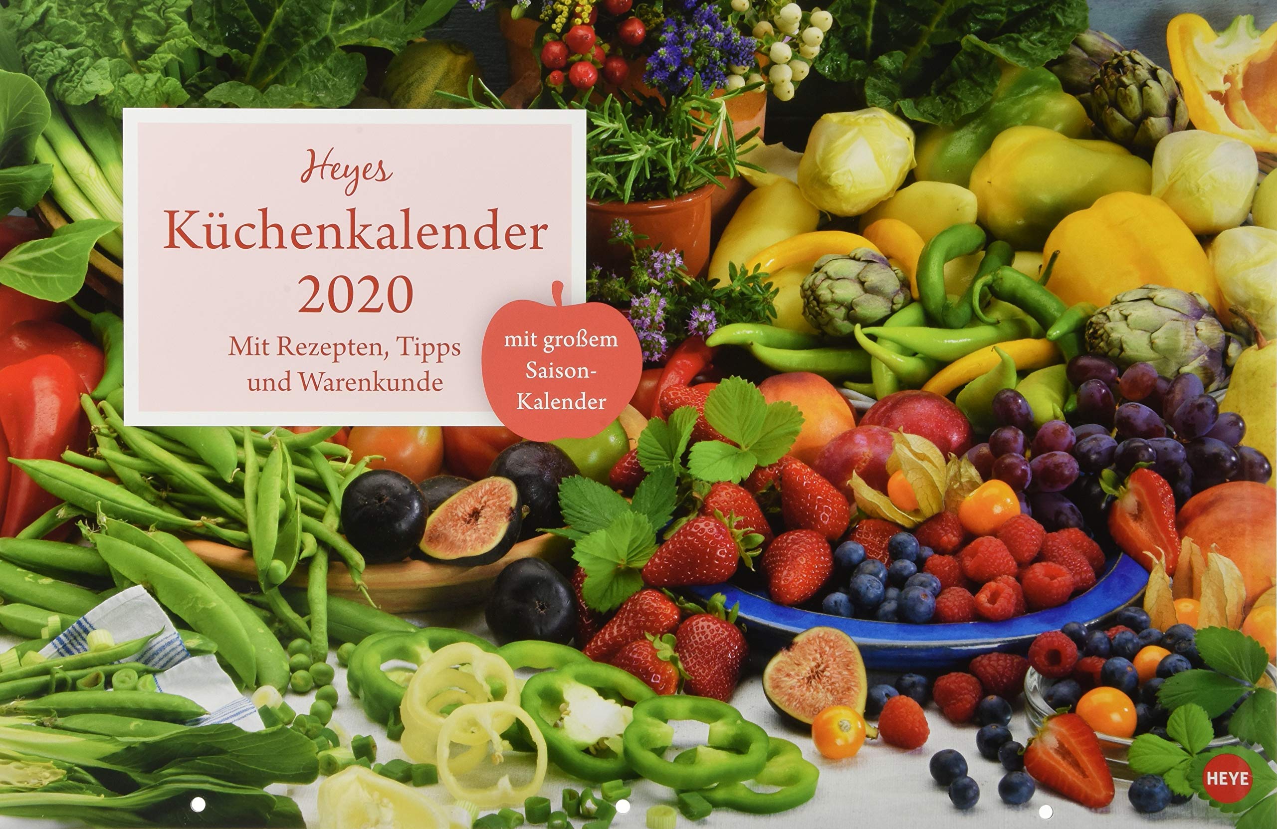 Küchenkalender Broschur XL. Wandkalender 2020. Monatskalendarium. geheftet. Format 45 x 30 cm Calendars