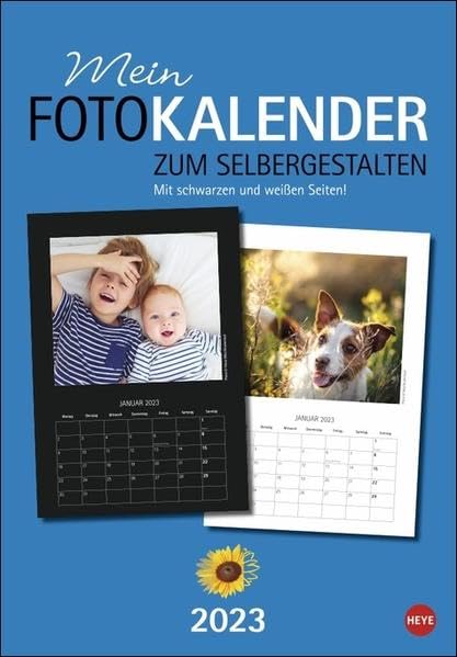 Mein Fotokalender zum Selbergestalten 2023. Blanko-Kalender zum Basteln mit schwarzen und weißen Seiten für eine persönliche Gestaltung. Foto- und ... 22x33 cm: Mit schwarzen und weißen Seiten Leisure, Home & Garden