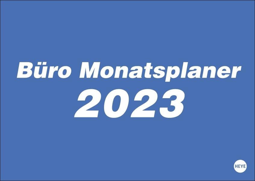 Büro Monatsplaner 2023. Praktischer Wandplaner mit großer Monatsübersicht. Wandkalender DIN A4. Büro-Kalender mit Notizfeld und Schulferien Leisure, Home & Garden