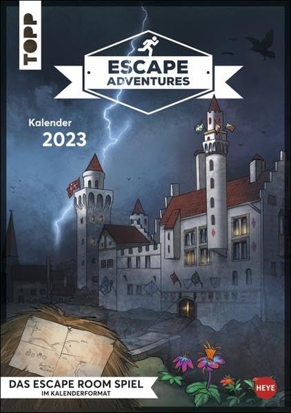 Escape Adventures Wochenplaner 2023. Großer Foto-Wandkalender zum Eintragen. Escape Room Rätsel-Kalender 2023 mit spannenden Spielen für jede Woche. 25x35 cm. Hochformat. Leisure, Home & Garden