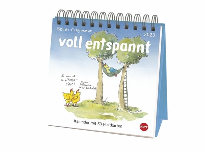 Gaymann: voll entspannt Premium-Postkartenkalender 2023. Die legendären Hühner in einem Wochen-Kalender zum Aufstellen. Yoga und Achtsamkeit mit dem ... einem Tischkalender.: Yoga- & Wellness-Hühner Leisure, Home & Garden