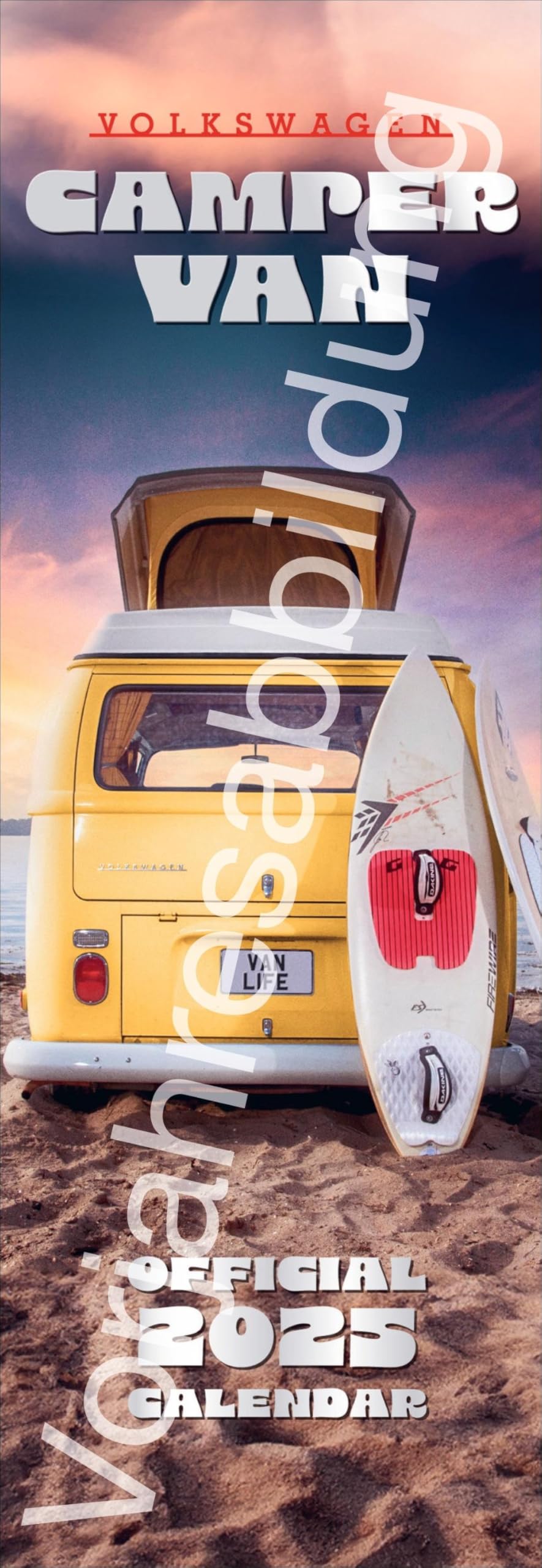 Camper Vans Slim Kalender 2026: Der Kult-Kleinbus in ikonischen Bildern: Monat für Monat Vanlife-Feeling mit einem Monatsplaner 2026 im Format 14,2 x 42 cm mit Platz für Notizen Leisure, Home & Garden