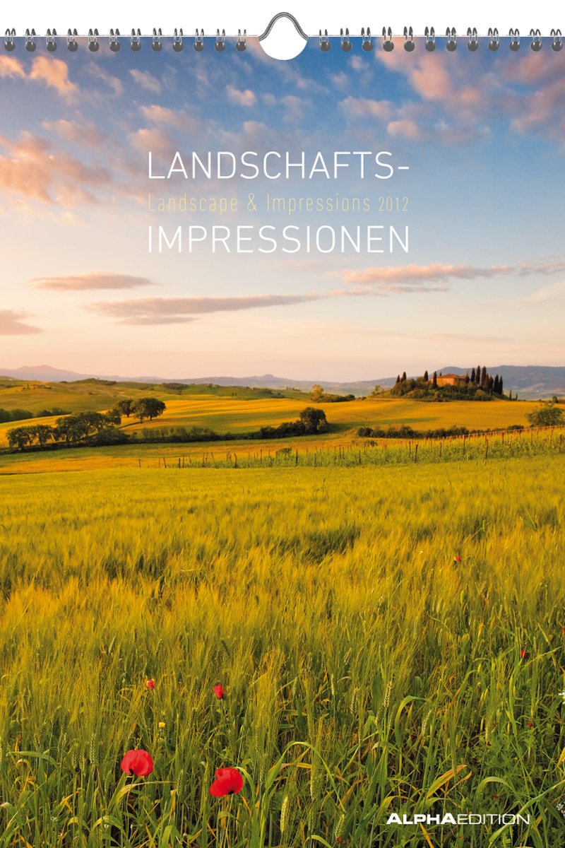 Landschaftsimpressionen 2012. Kalender 23,7 x 34 cm mit Ringbindung: Mit Nutzkalendarium dtsch.-französ.-italien.-engl. Calendars