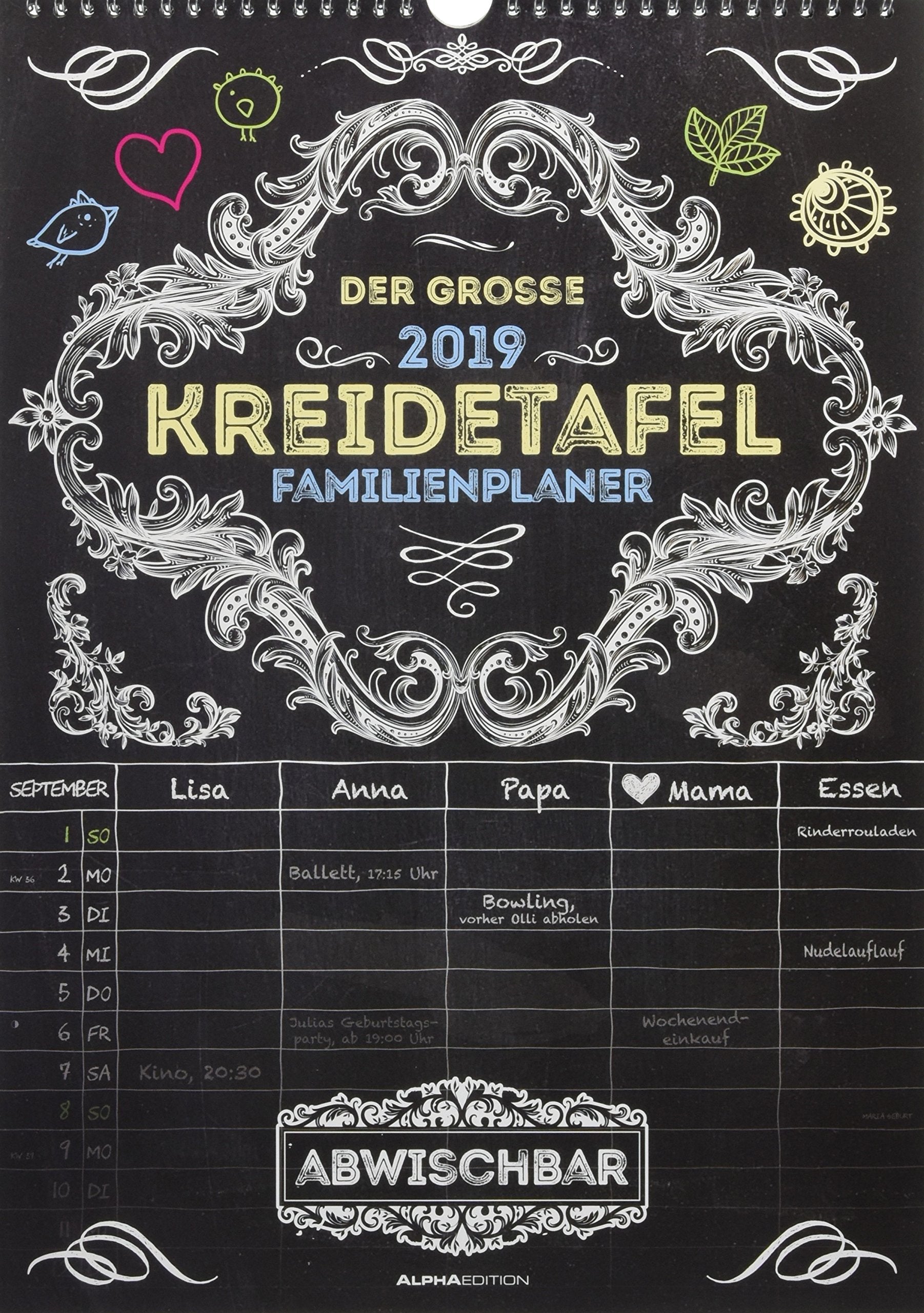 Der große Kreidetafel-Familienplaner 2019 book