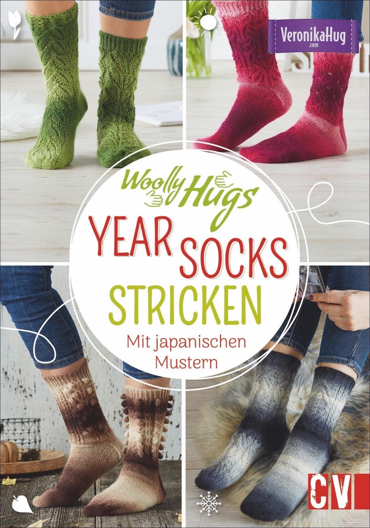 Woolly Hugs YEAR-Socks stricken. Mit japanischen Mustern. 24 verschiedene Socken, ein Sockenstrick-Grundkurs und detailierte Strickschriften verhelfen zum Sockenglück. Hobbies & Crafts