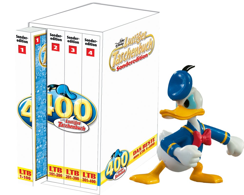 LTB Lustiges Taschenbuch 400 Sonderedition (4 Bände im Schuber und Donald Figur): Lustiges Taschenbuch Sonderedition Manga