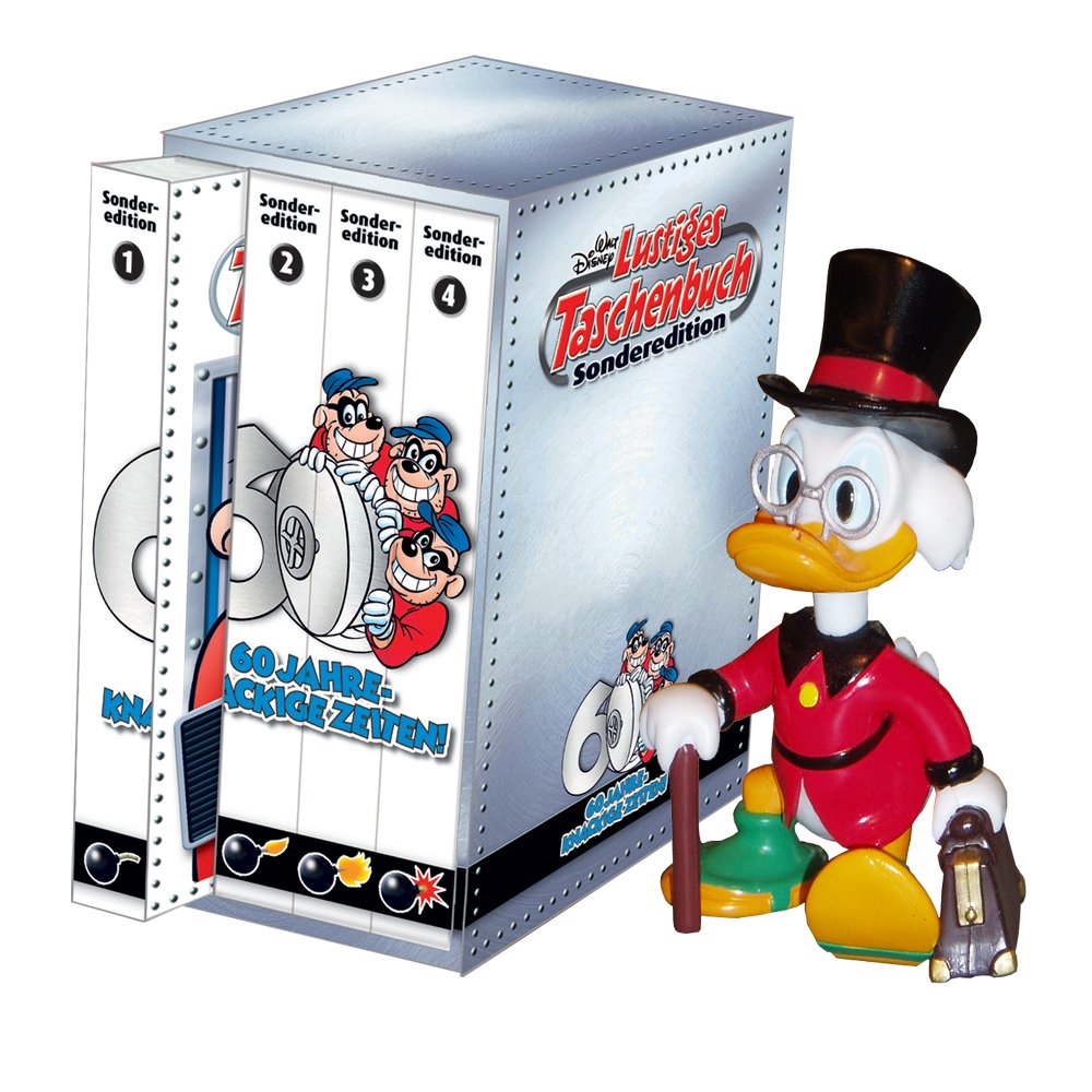 LTB Sondereditionsbox 60 Jahre Panzerknacker mit Dagobert Figur: Box mit 4 LTB Sonderbänden Manga