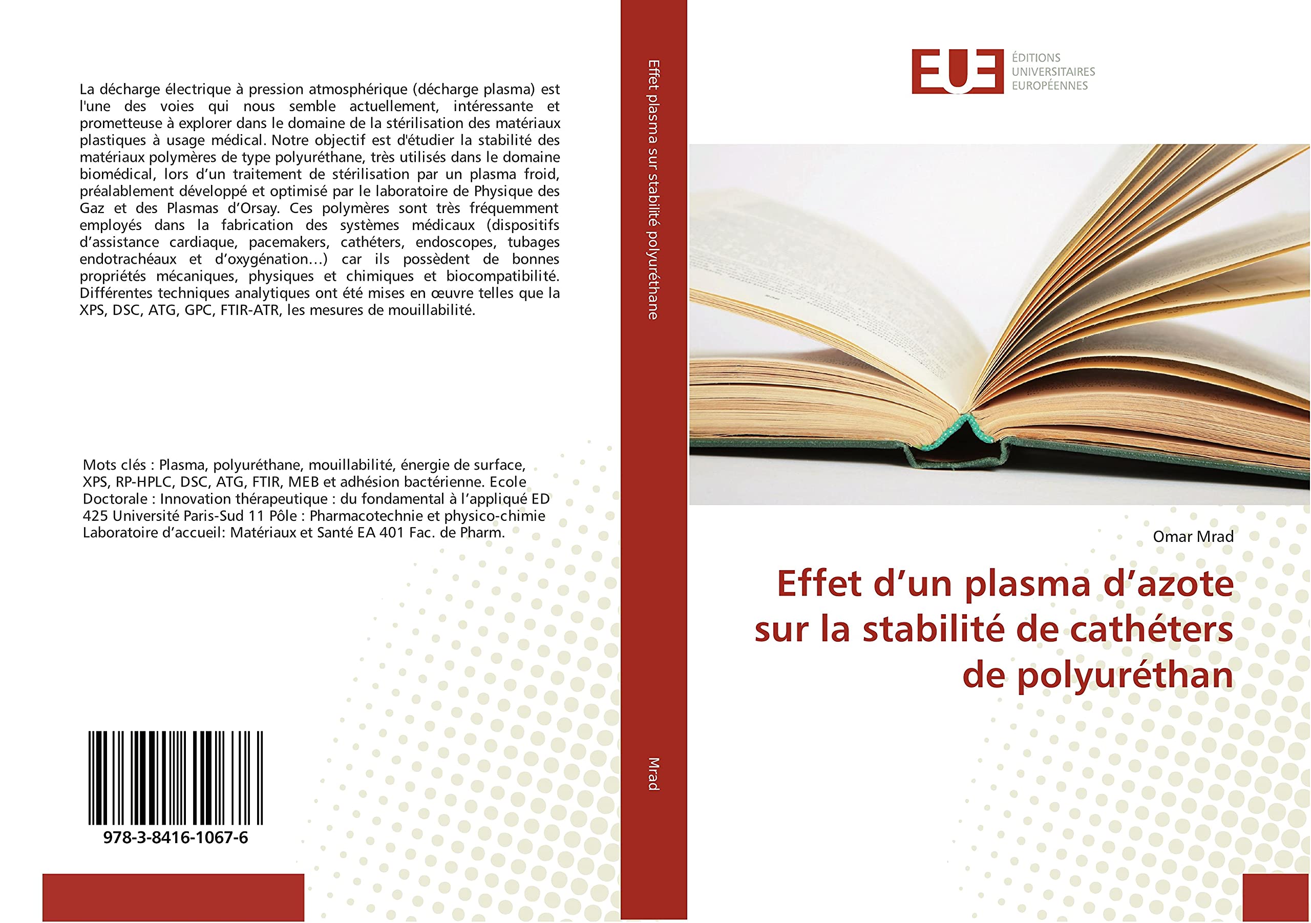 Effet d’un plasma d’azote sur la stabilité de cathéters de polyuréthan book