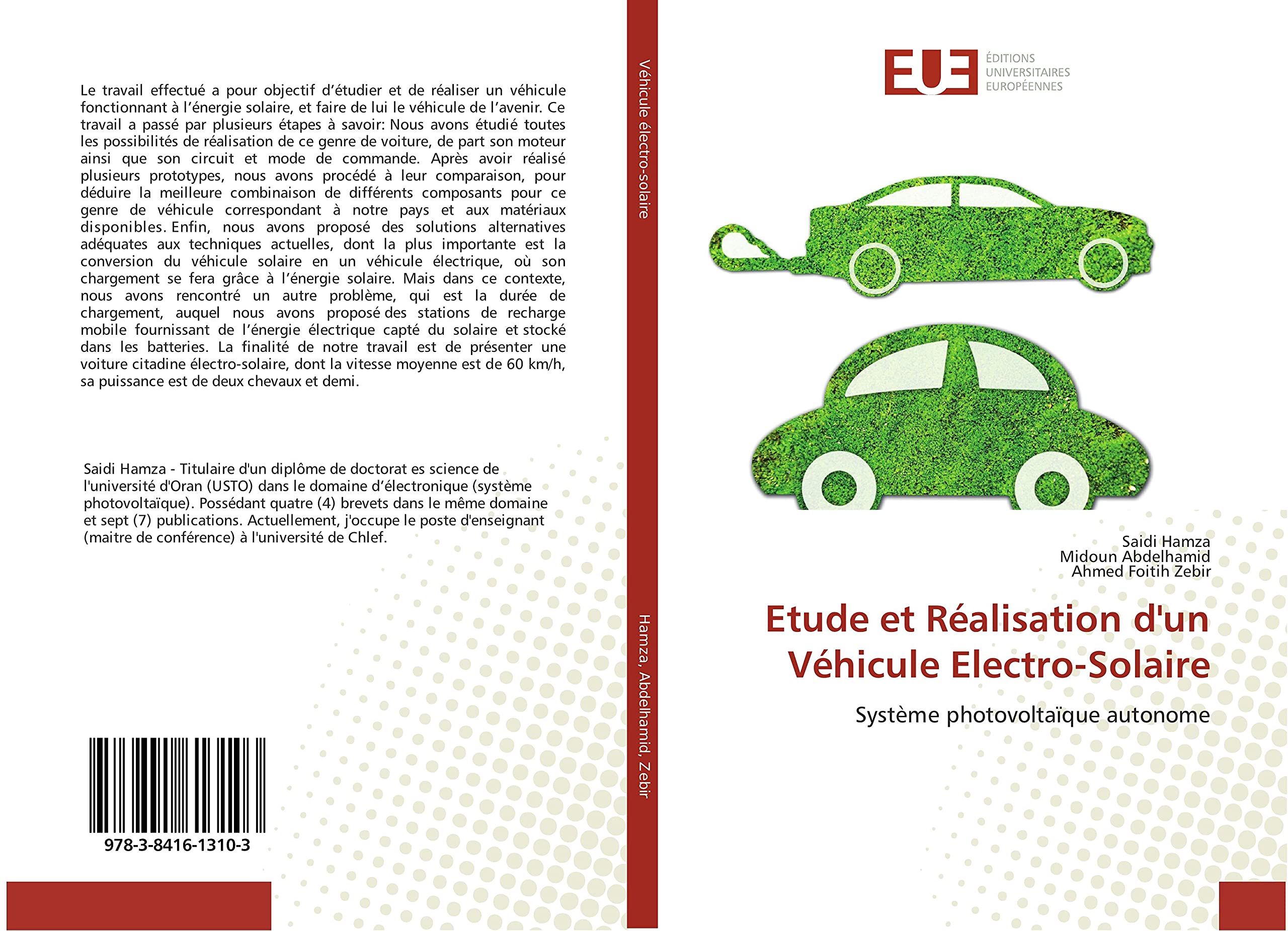 Etude et Réalisation d'un Véhicule Electro-Solaire: Système photovoltaïque autonome book