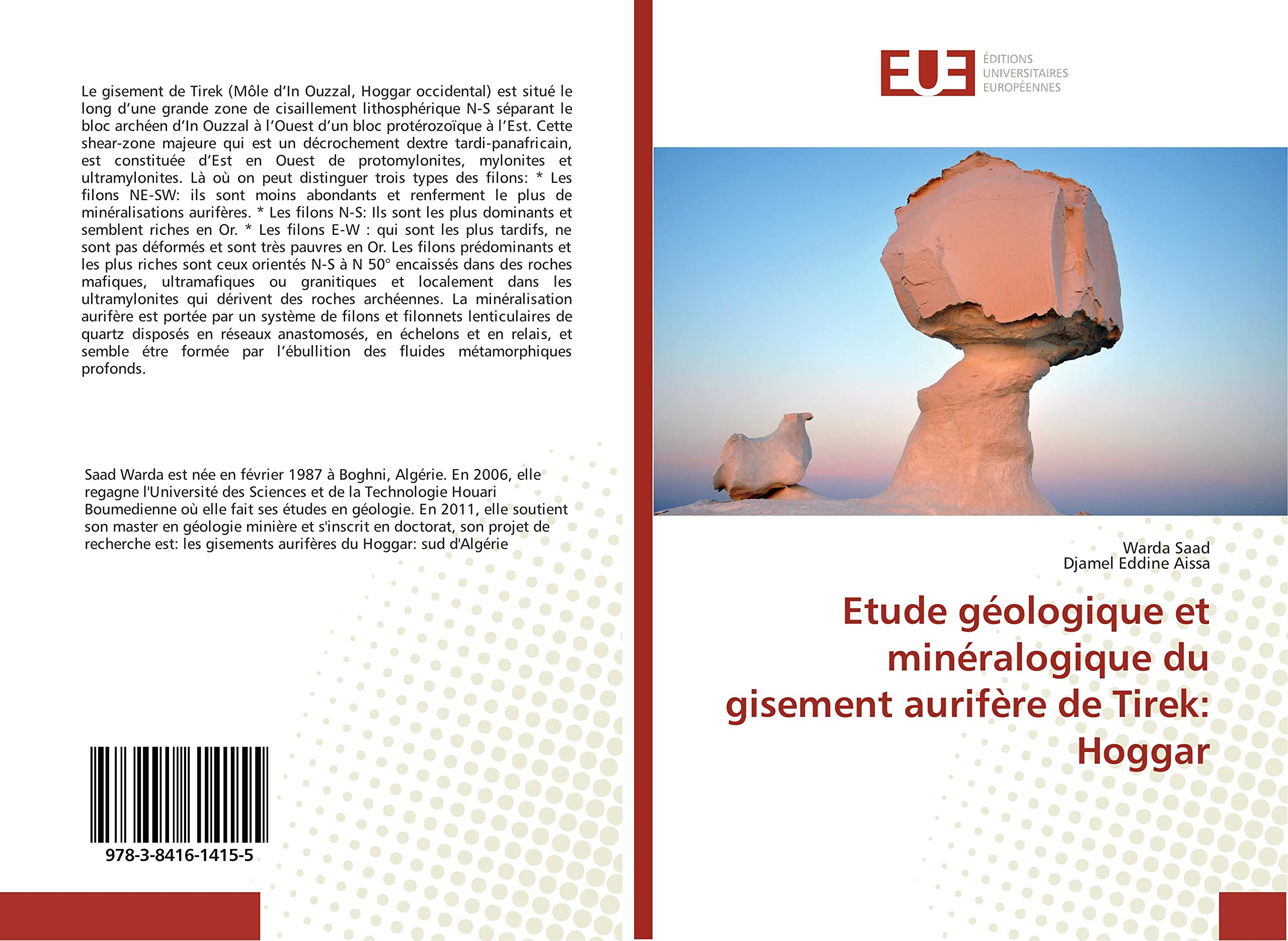 Etude géologique et minéralogique du gisement aurifère de Tirek: Hoggar book