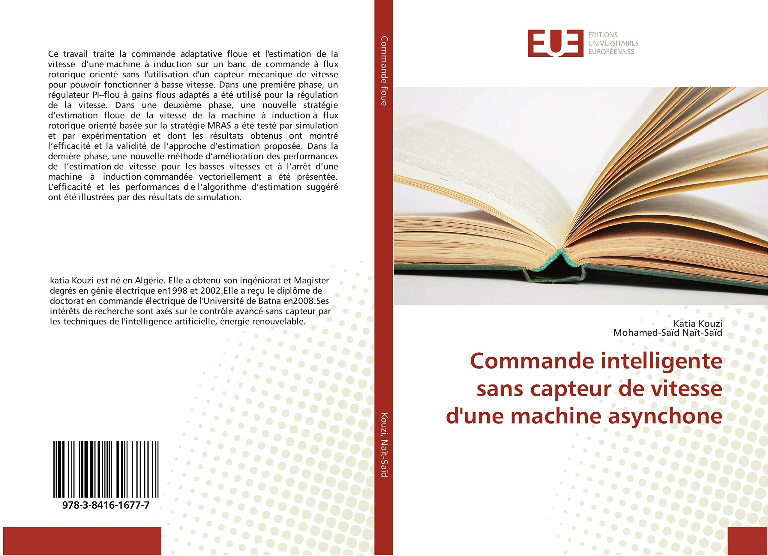 Commande intelligente sans capteur de vitesse d'une machine asynchone book