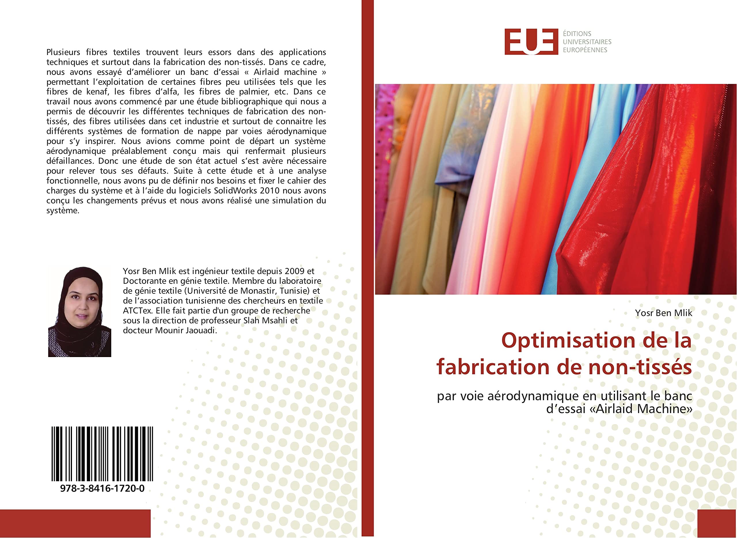 Optimisation de la fabrication de non-tissés: par voie aérodynamique en utilisant le banc d’essai «Airlaid Machine» book