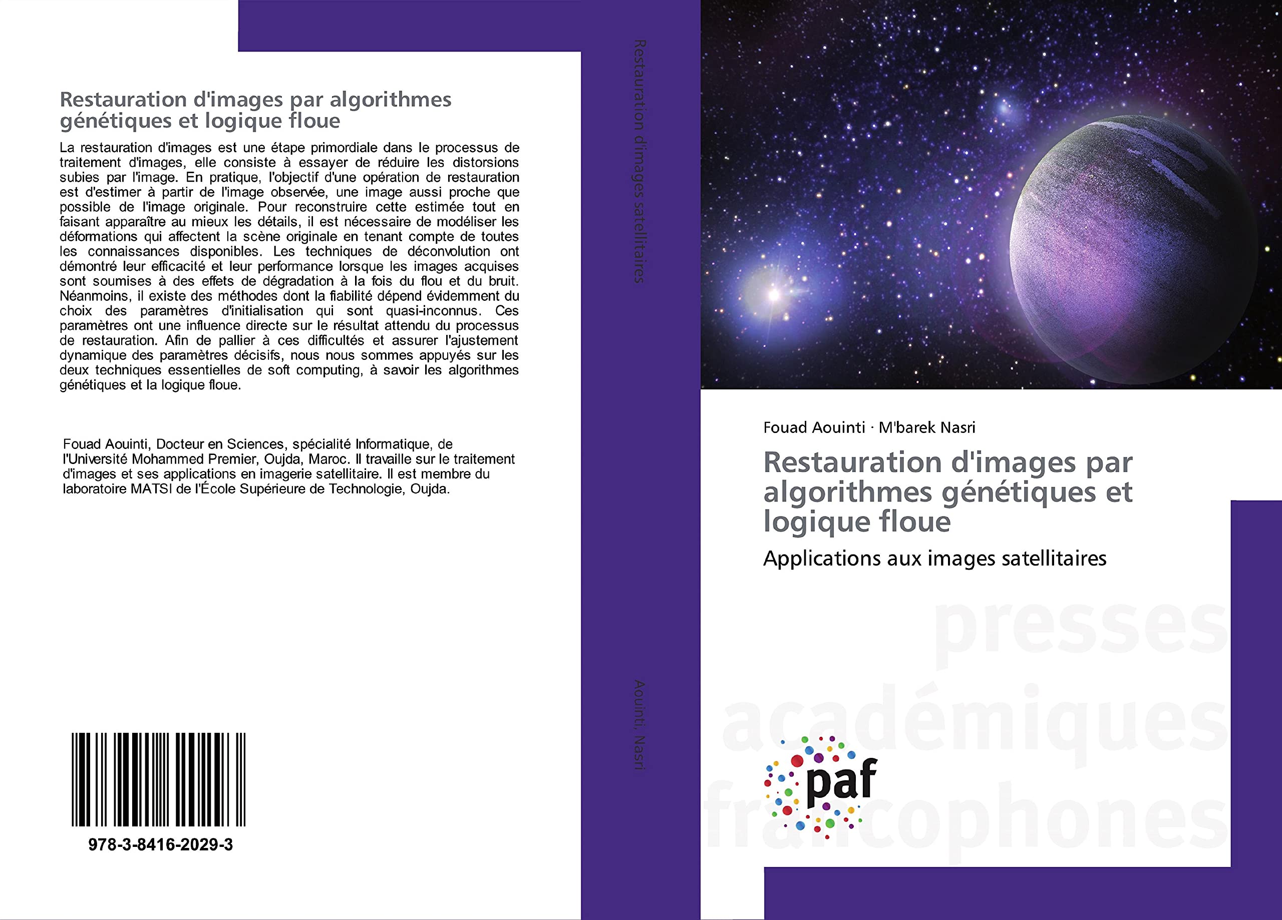 Restauration d'images par algorithmes génétiques et logique floue book
