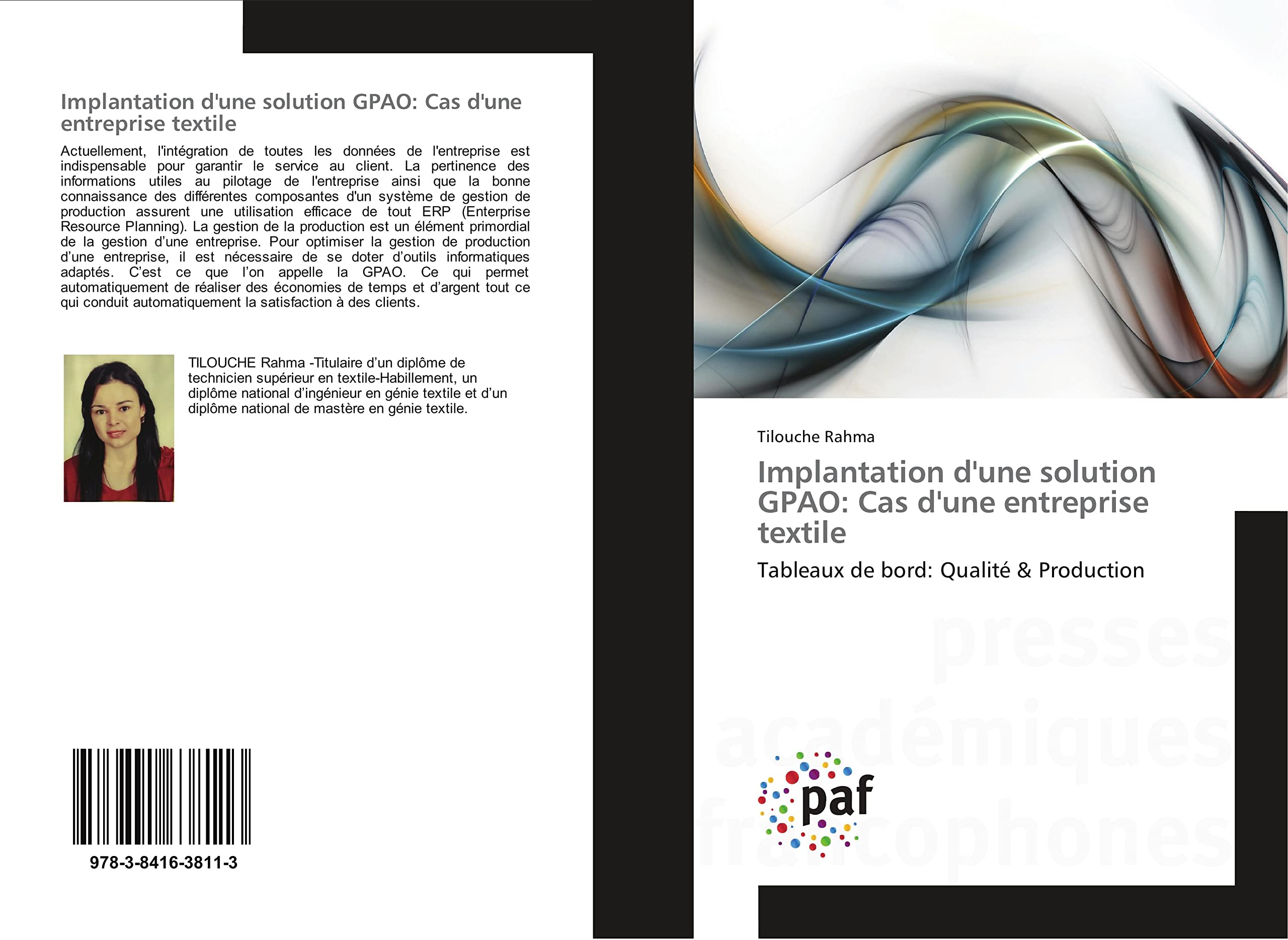 Implantation d'une solution GPAO: Cas d'une entreprise textile: Tableaux de bord: qualite & Production book