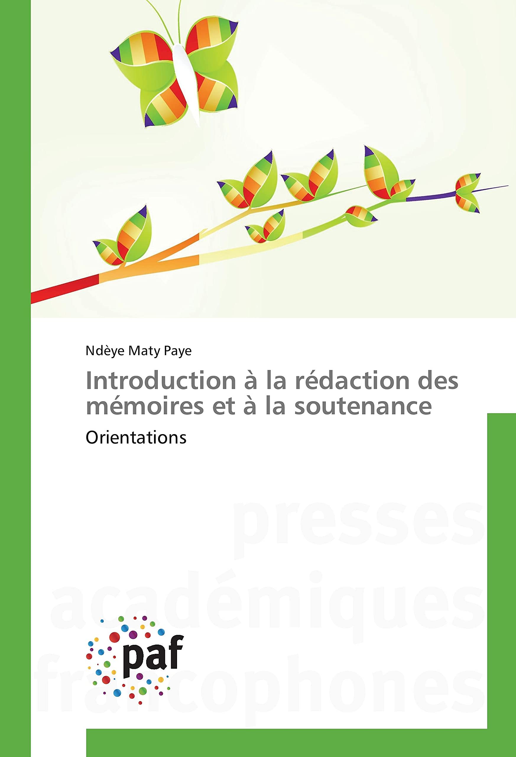 Introduction à la rédaction des mémoires et à la soutenance: Orientations book