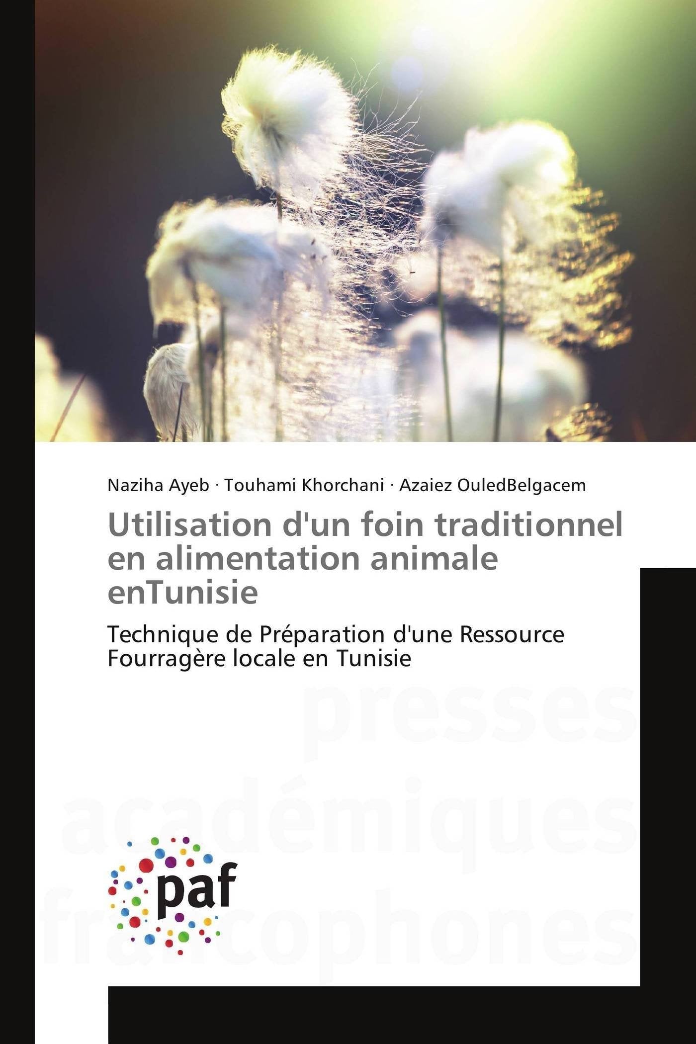 Utilisation d'un foin traditionnel en alimentation animale entunisie book
