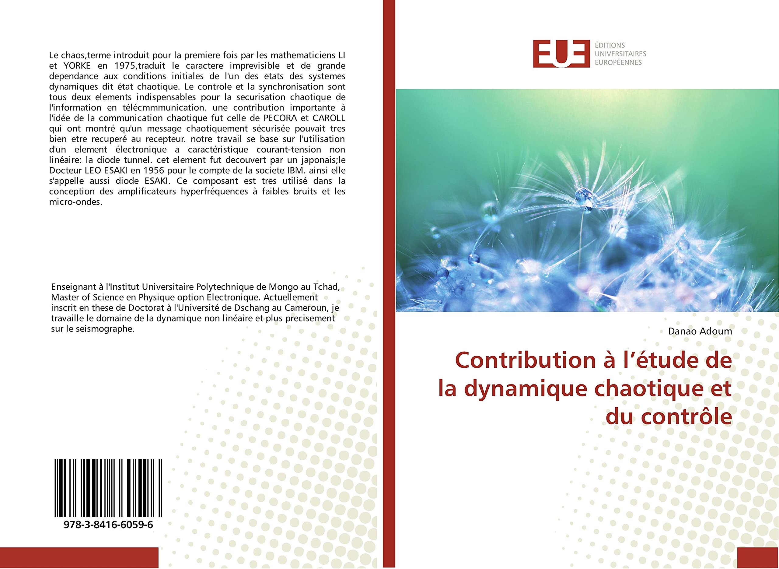 Contribution à l’étude de la dynamique chaotique et du contrôle book