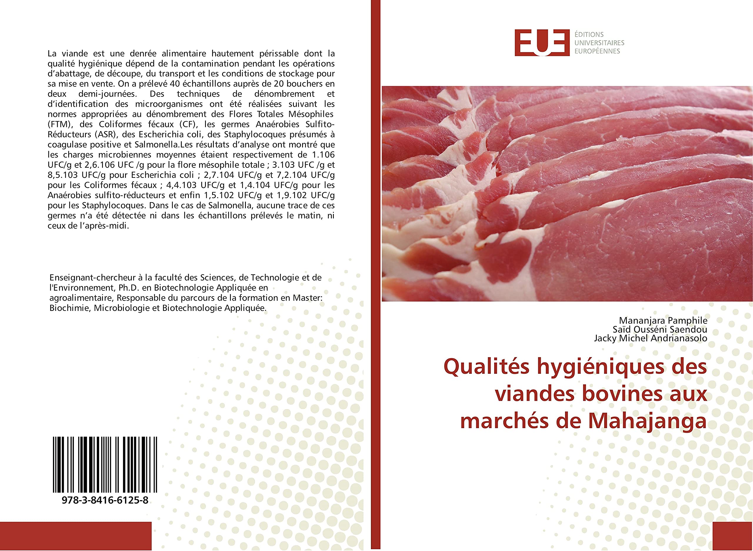 Qualités hygiéniques des viandes bovines aux marchés de Mahajanga book